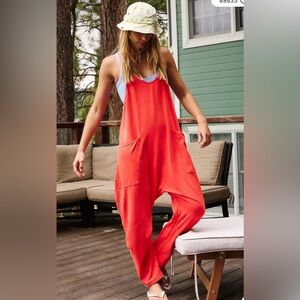 Free People Hot Shot Onesie - Scarlet